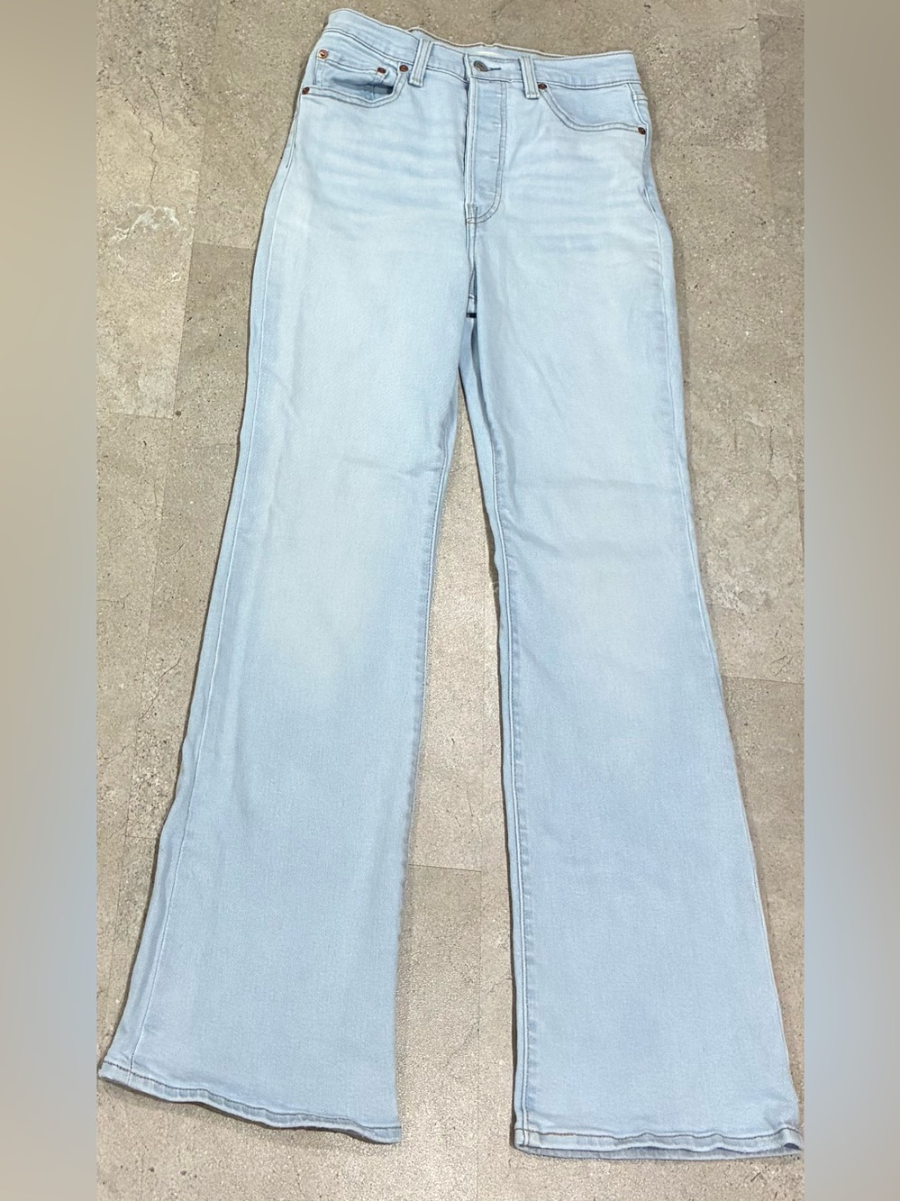 Womens LEVI’S Ribcage Boot Button Fly Jeans, sz 30x33